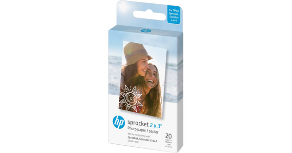 Bulk Vochtig afstuderen HP Sprocket ZINK Fotopapier 20 Pack - Coolblue - Voor 23.59u, morgen in huis