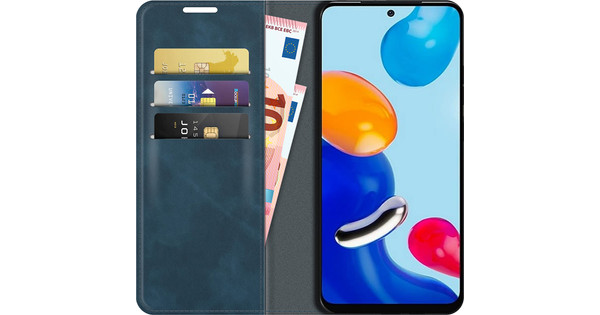 Just in Case Wallet Magnetic Xiaomi Redmi Note 11 Book Case Blauw