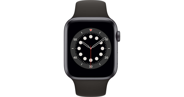Apple Watch Series 6 44mm Space Gray Aluminum Black Sport Band - Coolblue -  Before 23:59, delivered tomorrow