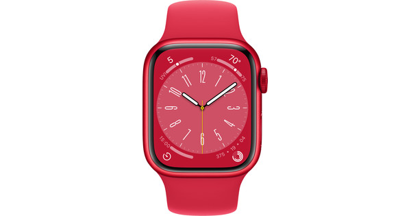 Apple Watch Series 8 45mm RED Aluminum RED Sport Band - Coolblue - Before  23:59, delivered tomorrow