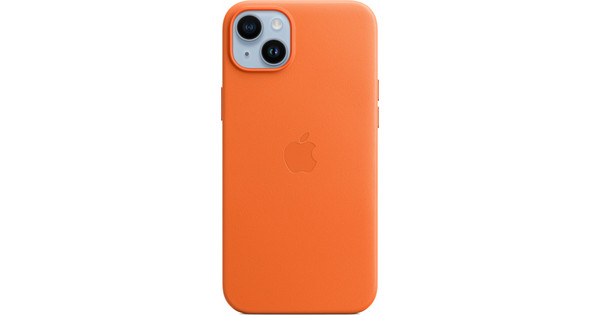 Apple iPhone 14 Plus Back Cover met MagSafe Leer Oranje