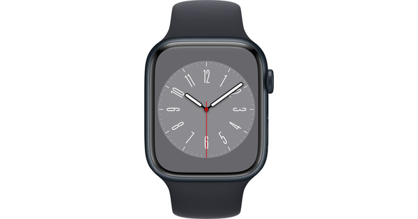 Apple Watch Series 8 4G 45mm Midnight Aluminum Midnight Sport Band -  Coolblue - Before 23:59, delivered tomorrow