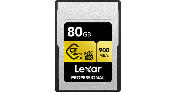 Subjectief Hol doneren Lexar CFexpress PRO Type A Gold Series 80GB 900MB/s - Coolblue - Voor  23.59u, morgen in huis