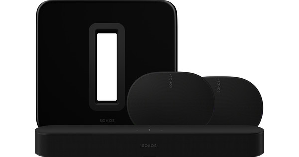 Sonos Beam Gen2 Black + 2x Era 300 Black + Sub G3 Black