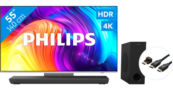 Philips The One (55PUS8807) - Ambilight (2022) + Soundbar + Hdmi kabel