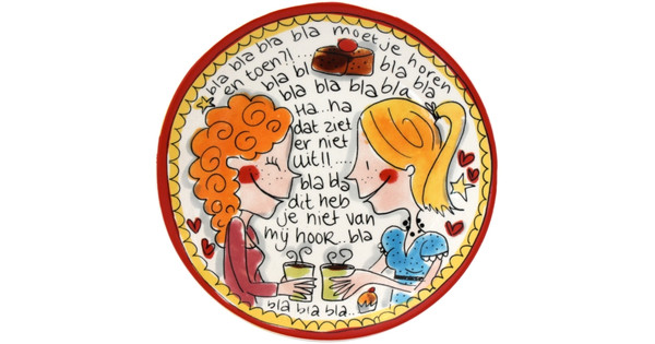 Zwijgend Dicht uitvoeren Blond Amsterdam Even Bijkletsen Plat Bord 18 cm Tekst Rood - Coolblue -  Voor 23.59u, morgen in huis