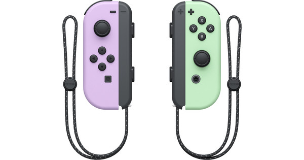 Purple and green store joycons