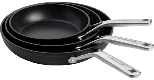 KitchenAid Forged Hardened Aluminum Frying Pan Set 20cm + 24cm + 28cm