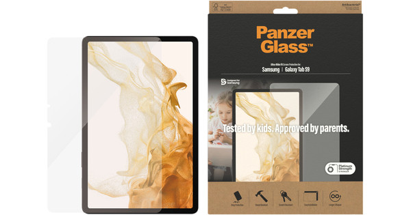 PanzerGlass Ultra-Wide Fit Samsung Galaxy Tab S9 / S9 FE Screenprotector Glas