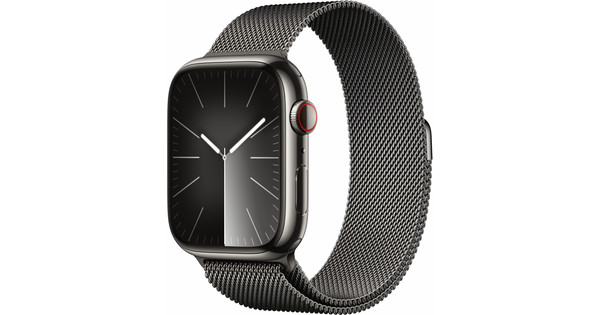 Apple Watch Series 9 4G 45mm Grafiet Rvs Milanese Polsband