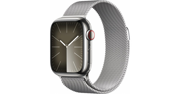 Apple Watch Series 9 4G 41mm Silver Stainless Steel Milanese Watch Strap Coolblue Before 23 59 delivered tomorrow