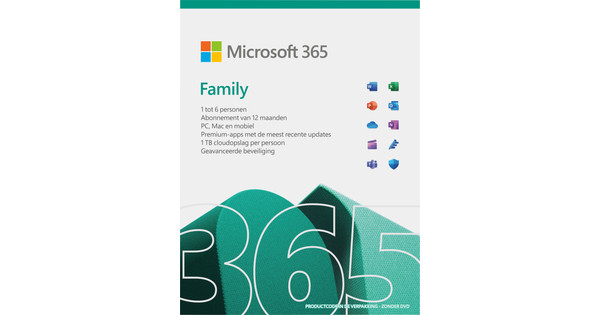 Microsoft Office 365 Family NL Abonnement 1 jaar