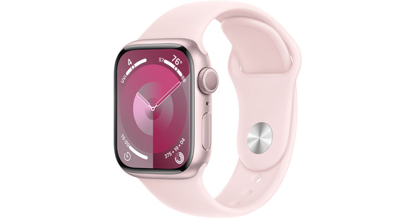 Apple Watch Series 9 41mm Pink Aluminum Sport Band S/M