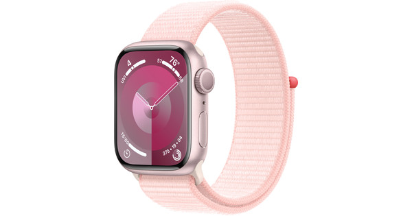 Apple Watch Series 9 41mm Roze Aluminium Sport Loop