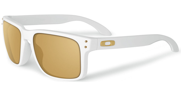 Oakley Holbrook Shaun White Gold Signature Series Polished White/24K  Iridium - Coolblue - Voor , morgen in huis