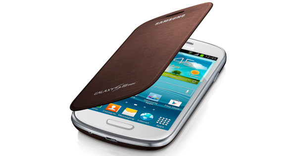 cultuur Geladen Leidingen Samsung Galaxy S III Mini Flip Cover Amber Brown - Coolblue - Voor 23.59u,  morgen in huis