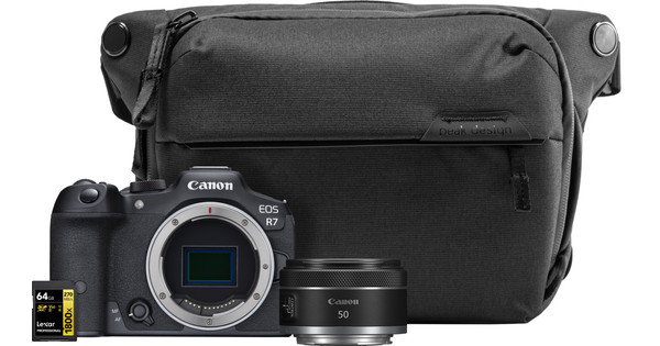 Canon EOS R7 Starterskit + RF 50mm f/1.8 STM - Coolblue - Voor 23.59u ...