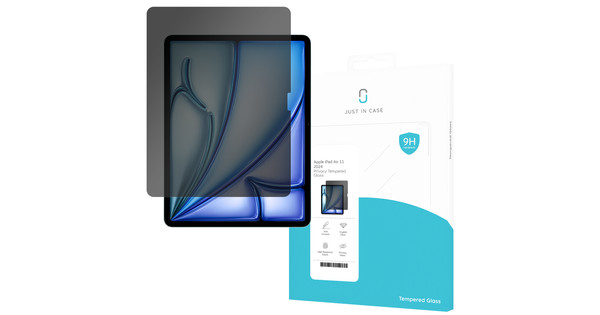 Just in Case Privacy Apple iPad Air 13 inch (2024) Screenprotector Glas