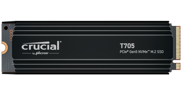 Crucial T705 1TB Heatsink PCIe 5.0 M.2 SSD