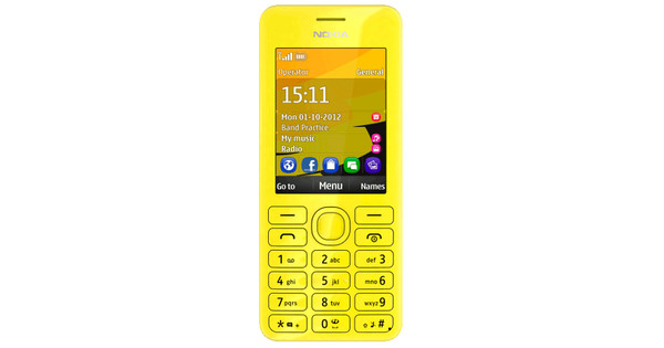 Nokia 206 Geel