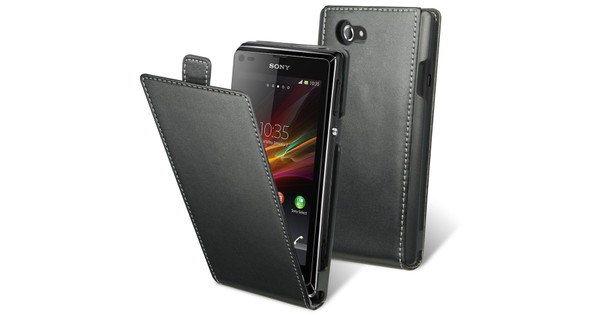Muvit Slim Case Sony Xperia L Black - Coolblue - 23.59u, morgen in huis