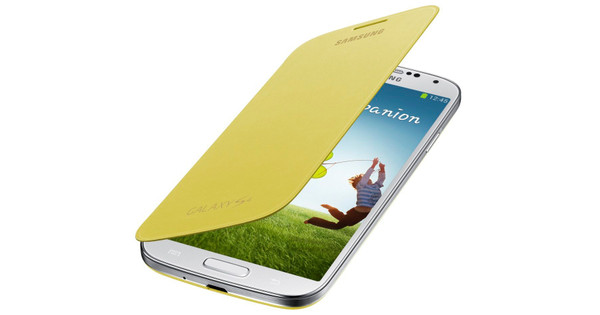 zak Bangladesh Avondeten Samsung Galaxy S4 Mini Book Case Geel - Coolblue - Voor 23.59u, morgen in  huis
