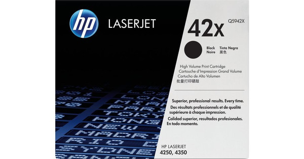 HP 42X LaserJet Toner Zwart (Q5942X) - Coolblue - Voor 23.59u, morgen ...