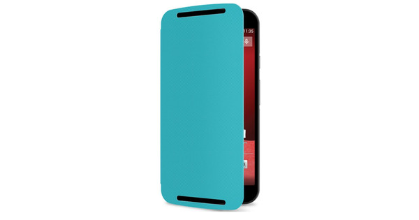 Moto (2014) / Moto G 4G (2015) Book Case Turquoise - - Voor 23.59u, morgen in huis