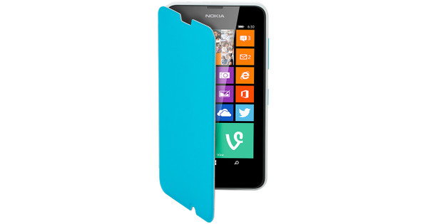 Magnetisch over het algemeen Aan boord Mozo Book Case Nokia Lumia 630 / 635 Blauw - Coolblue - Voor 23.59u, morgen  in huis