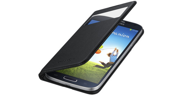 Samsung Galaxy S4 S View Cover Zwart - Voor morgen in huis