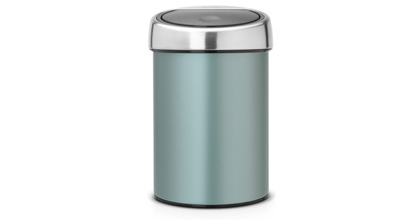 Brabantia Touch Bin 3 Liter Metallic Mint - Coolblue - Voor 23.59u, morgen in
