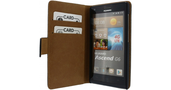 Mobilize Slim Wallet Book Case Huawei Ascend G6 4G Zwart - Coolblue Voor 23.59u, in