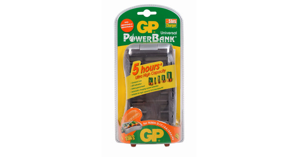 GP PowerBank Universele batterijlader - Coolblue - 23.59u, morgen huis