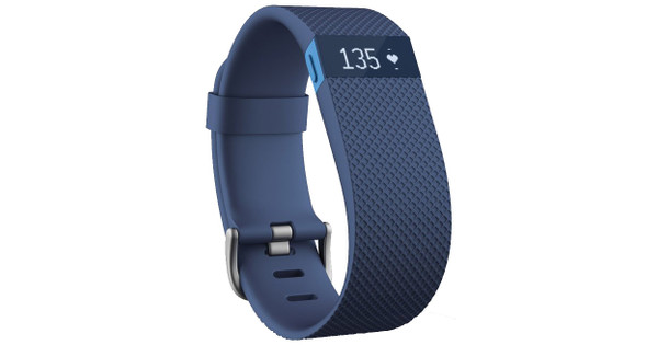 Dij papier eigendom Fitbit Charge HR Blue - L - Slimme horloges - Coolblue