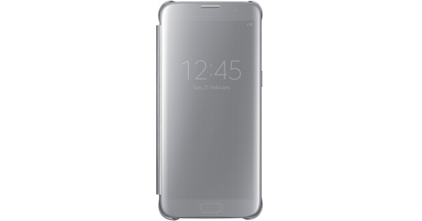 teugels Gevangene Nieuwheid Samsung Galaxy S7 Edge Clear View Cover Silver - Coolblue - Before 23:59,  delivered tomorrow