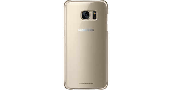 Perfect Geef rechten detectie Samsung Galaxy S7 Edge Clear Cover Gold - Coolblue - Before 23:59,  delivered tomorrow