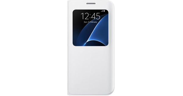 Alice een rekenmachine Samsung Galaxy S7 Edge S View Cover Wit - Coolblue - Voor 23.59u, morgen in  huis