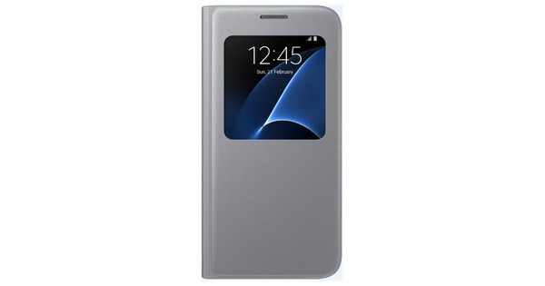 zeven distillatie tumor Samsung Galaxy S7 S View Cover Zilver - Coolblue - Voor 23.59u, morgen in  huis