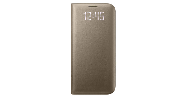 Boek ruw Dwaal Samsung Galaxy S7 Edge LED View Cover Goud - Coolblue - Voor 23.59u, morgen  in huis