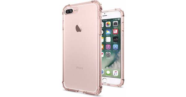 Spigen Crystal Shell Apple iPhone 7 Plus/8 Plus Roze Transparant - Coolblue - Voor 23.59u, in huis