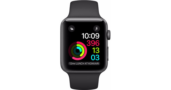 Apple Watch Series 2 42mm Space Gray Aluminum/Black Sport Band