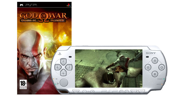 Sony PSP Silver Slim & Lite God Of War Pack