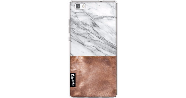 gebed advocaat Telemacos Casetastic Softcover Huawei P8 Lite Marble Copper - Coolblue - Voor 23.59u,  morgen in huis