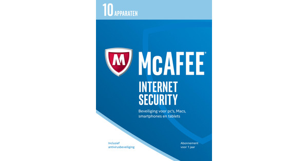 Brandewijn voor het geval dat klei McAfee Internet Security 2017 1 jaar abonnement/10 apparaten - Coolblue -  Voor 23.59u, morgen in huis