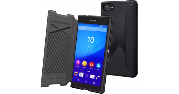 Muvit Folio Stand Sony Xperia Z5 Compact Book Case - Coolblue - Voor 23.59u, morgen in huis