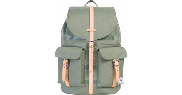 Herschel Offset Dawson Deep Lichen Green Stripe Veggie Tan L