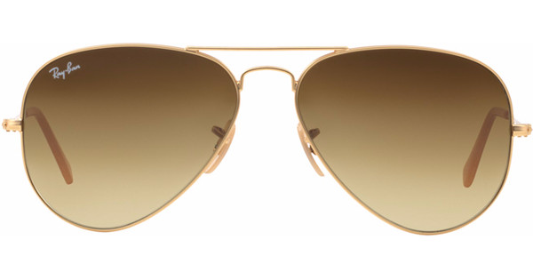 bom Mediaan Hijgend Ray-Ban Aviator RB3025/58 Matte Gold / Brown Gradient - Coolblue - Voor  23.59u, morgen in huis