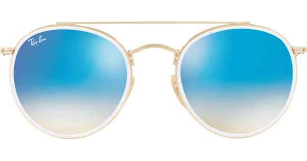 Voorwaarde Open club Ray-Ban Round Double Bridge RB3647N Gold / Gradient Brown Mirror Blue -  Coolblue - Voor 23.59u, morgen in huis