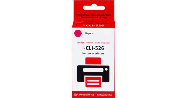 Huismerk CLI-526M Cartridge Magenta voor Canon printers (4542B001)