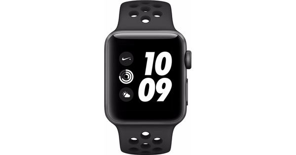 Crítico vanidad Química Apple Watch Series 3 Nike+ 42mm Space Gray Aluminum/Black Sport Band -  Coolblue - Before 23:59, delivered tomorrow